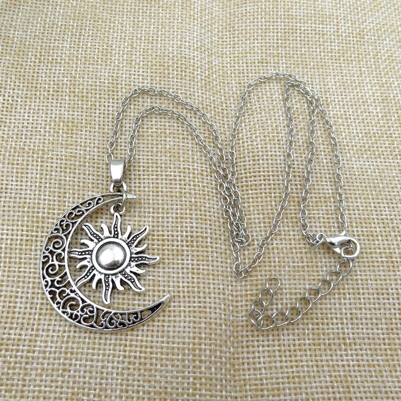 Gaelwyn - Vintage Sun and Moon Necklace with Symbolic Meaning