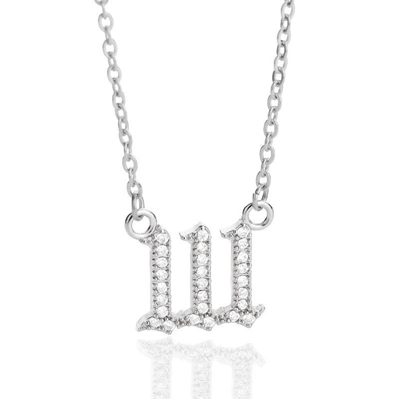 Seraphina Angel Number Necklace - Zirconia Pendant Symbolizing Protection and Love