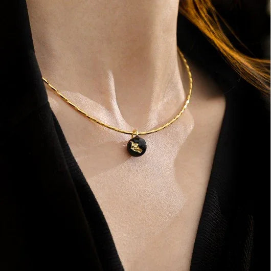 Iris Necklace - Vintage Gold-Dipped Statement Necklace