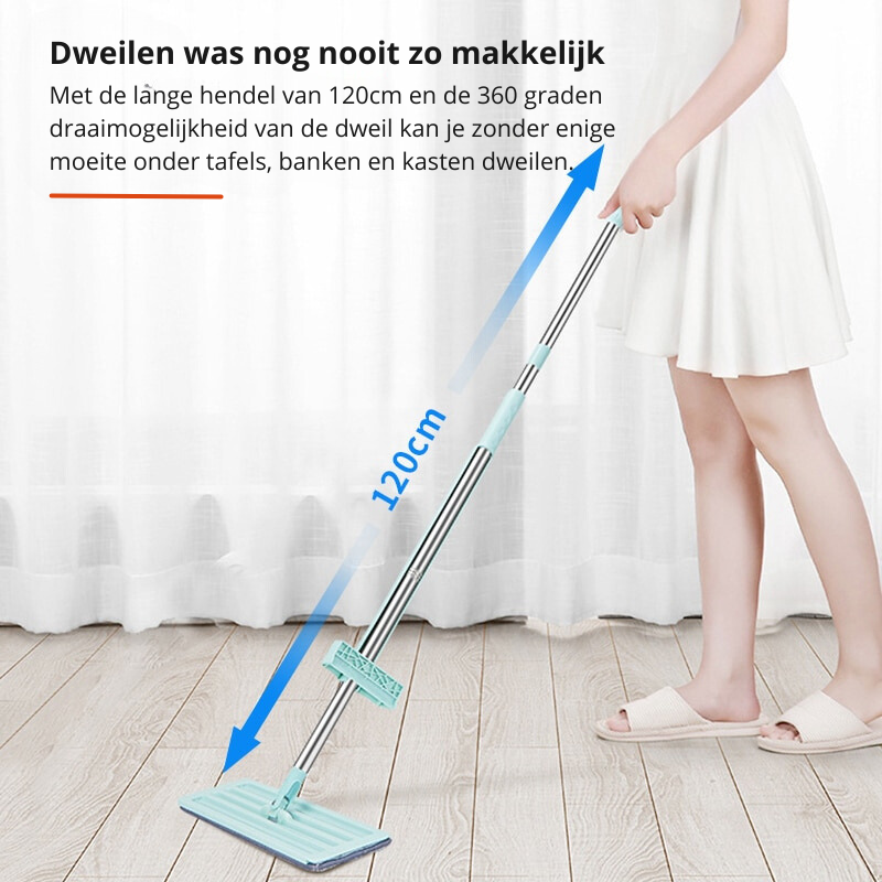 EasyMop - Squeeze Mop with Washable Pads for Fast Floor Cleaning