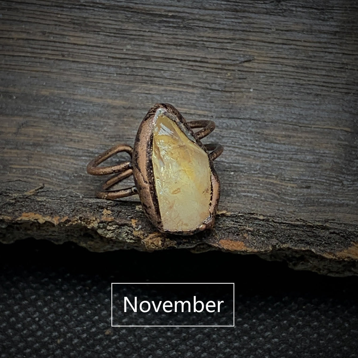 Cadria - Natural Raw Birthstone Ring