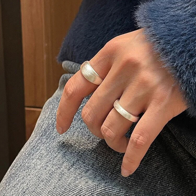 Nora - Elegant Adjustable Silver Dome Ring