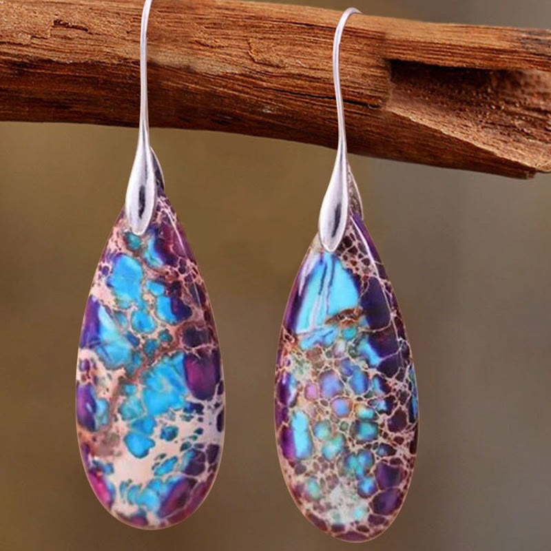 Cyrelle - Teardrop Emperor Stone Earrings
