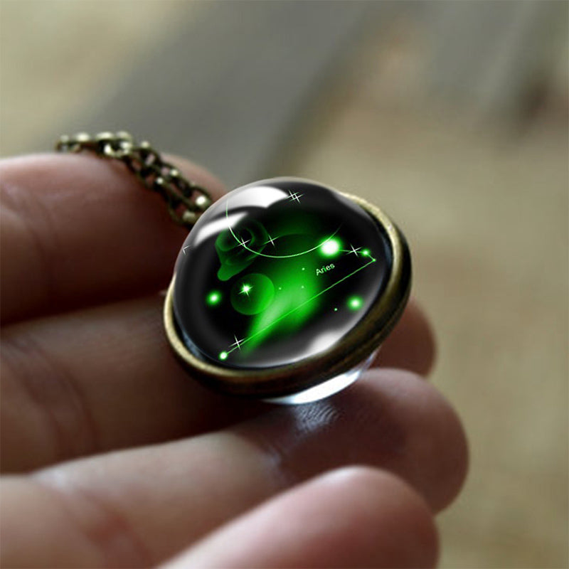 Sofia - Glass 12 Zodiac Sign Protective Pendant Necklace