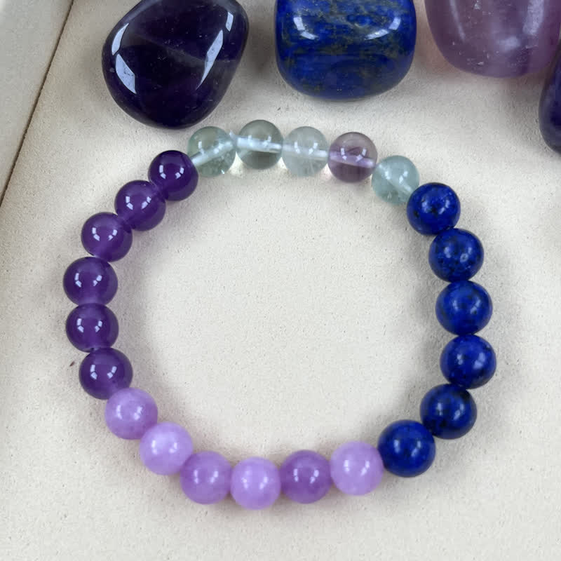Ahmira - Amethyst, Lepidolite & Lapis Lazuli Anti-Anxiety Bracelet