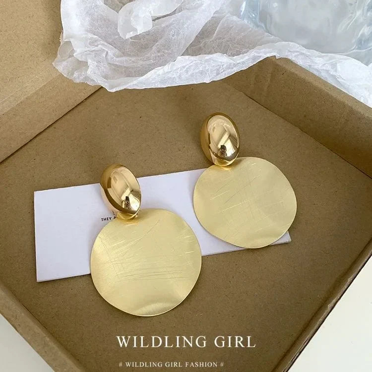 Bowdrift - Gold-Plated Round Drop Earrings