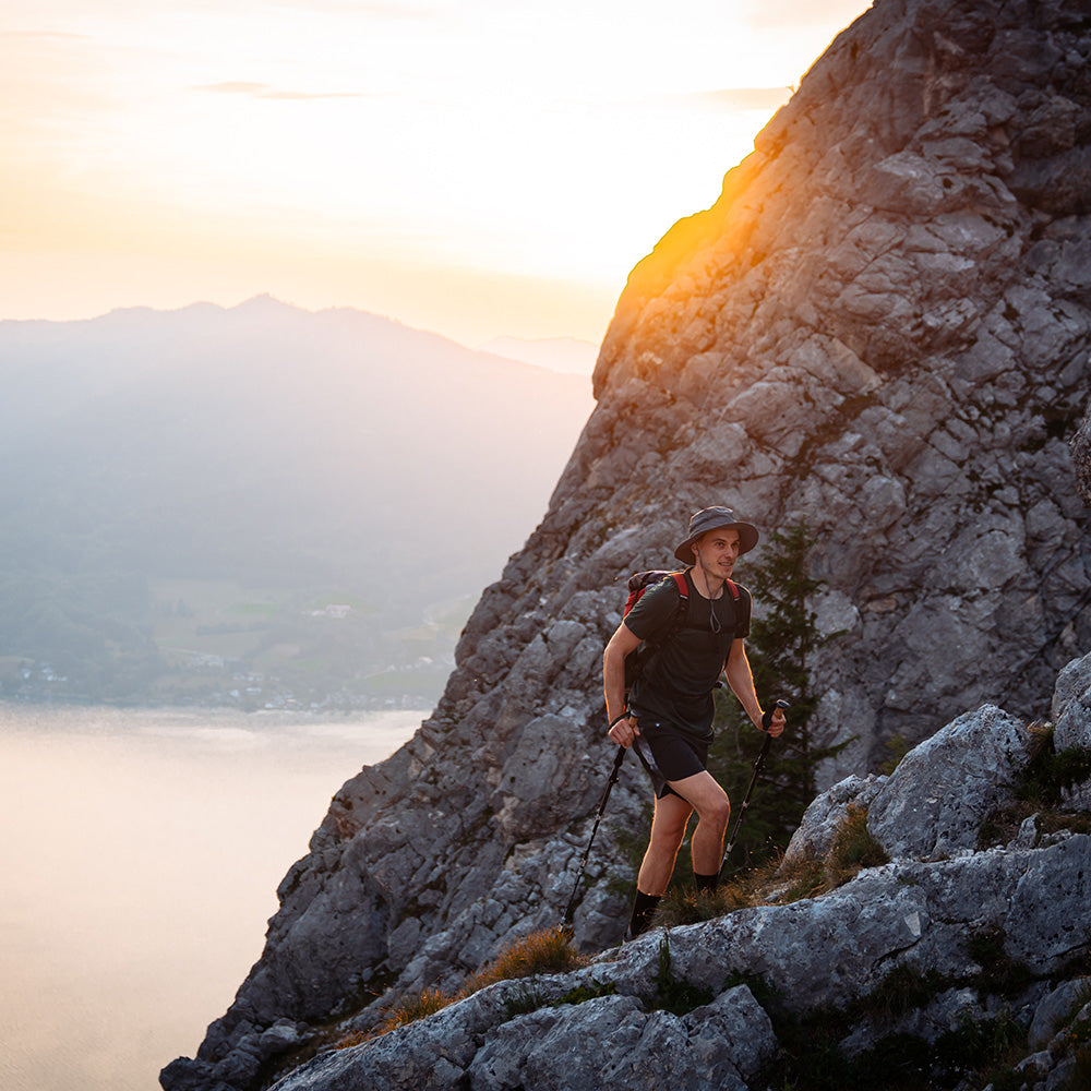 UltraLight Trekking Poles - Lightweight Folding Poles with Cork Grips