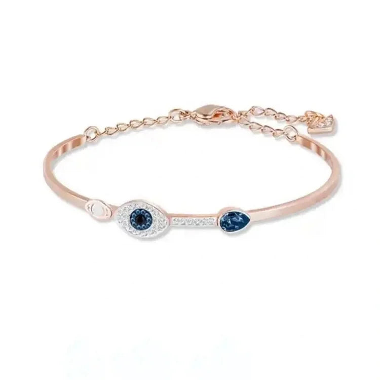 Amira Evil Eye Necklace and Bracelet Set - Rose Gold Protective Jewelry Set