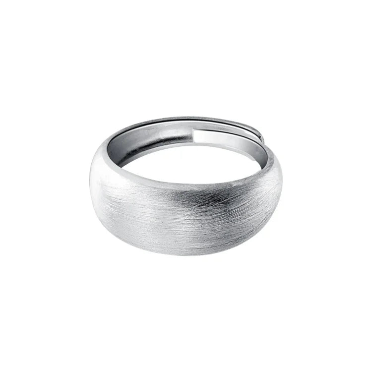 Nora - Elegant Adjustable Silver Dome Ring