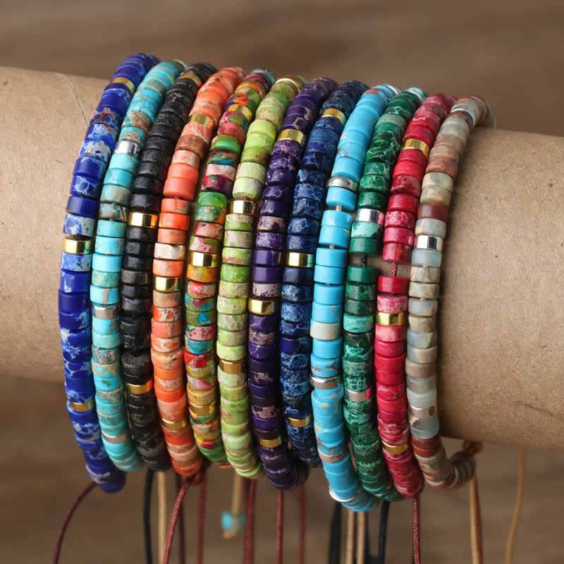 Seraphina Bracelet - Braided Natural Stone Bead Design