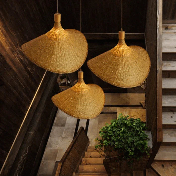 RusticWeave Light - Elegant Rattan Pendant Lamp for a Cozy Rustic Look