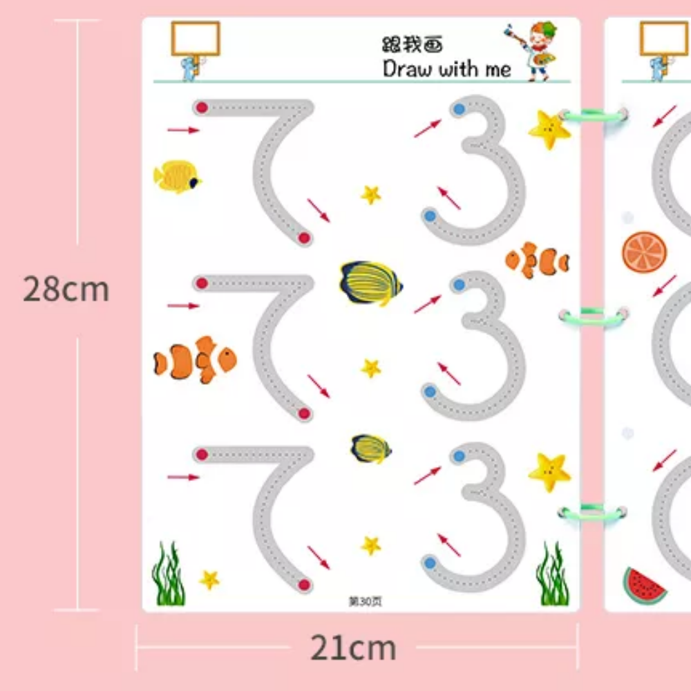 WriteMaster Board - Reusable Writing and Drawing Board for Kids