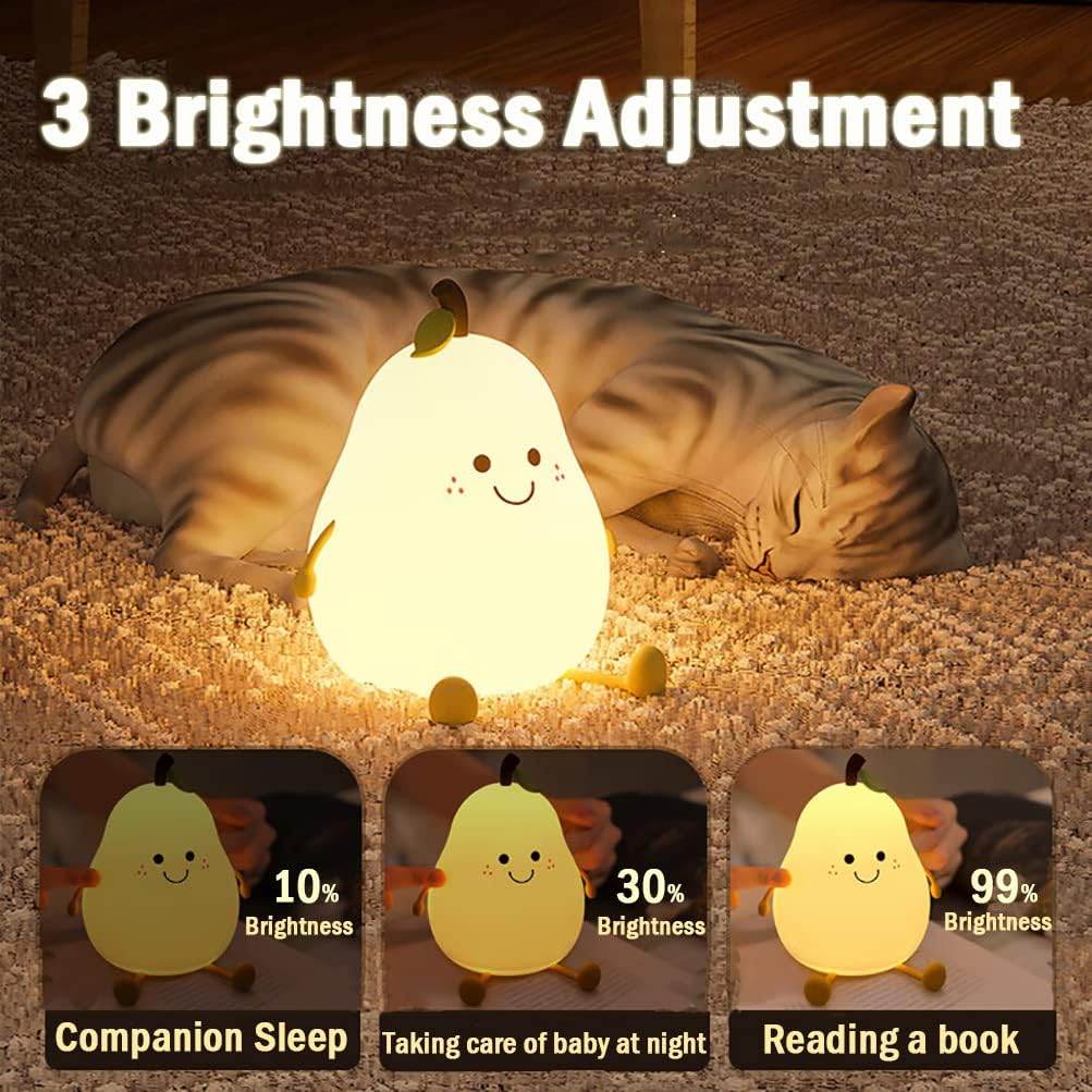Lombrick - Rechargeable USB Pear-Shaped Bedside Lamp
