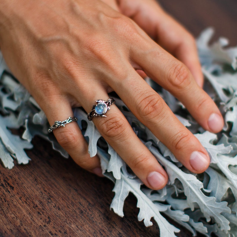 Iris Moonstone Statement Ring - Bold Elegant Statement Piece