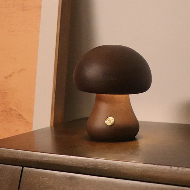 GlowShroom - Wooden LED Mushroom Night Light