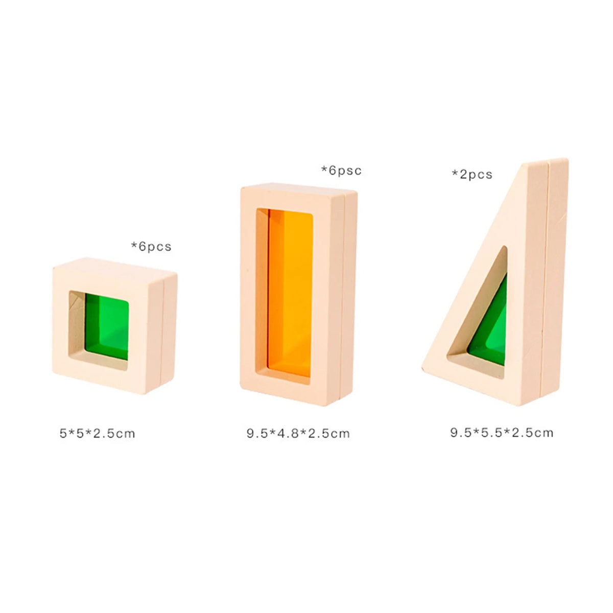 CreativeBlocks - Colorful Wooden Play Blocks for Kids
