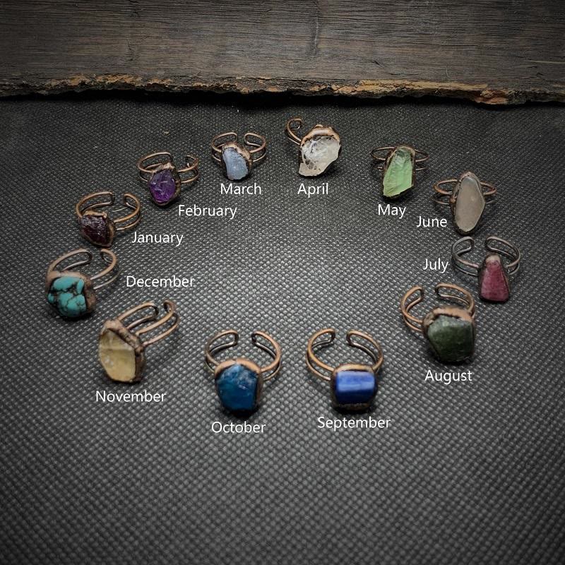 Cadria - Natural Raw Birthstone Ring