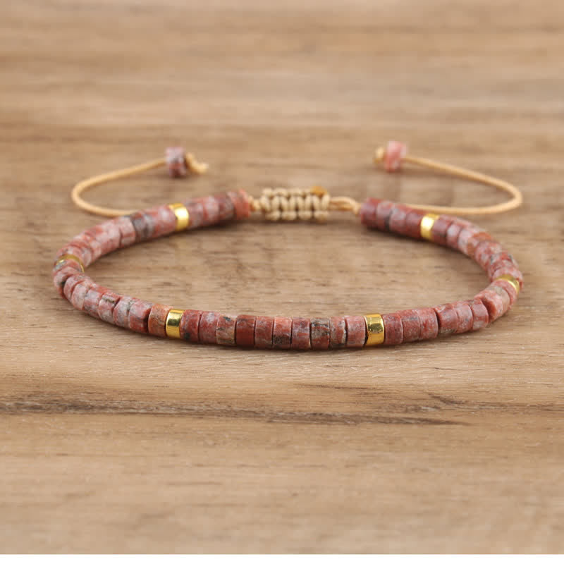 Seraphina Bracelet - Braided Natural Stone Bead Design