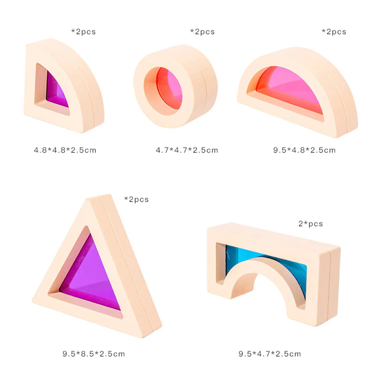CreativeBlocks - Colorful Wooden Play Blocks for Kids