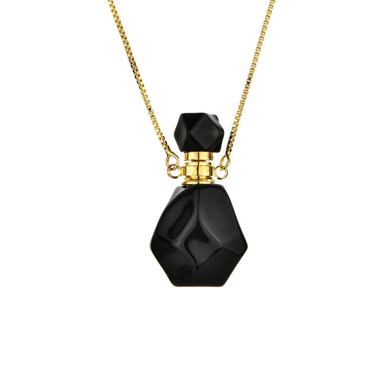 Jozelle - Iris Crystal Perfume Bottle Necklace - Refillable Fragrance Jewelry