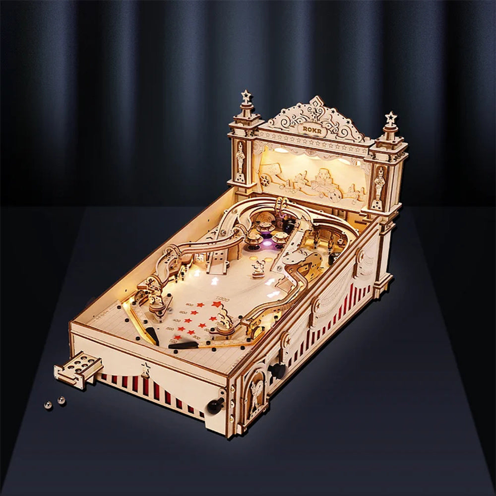 FlipCraft 3D Wooden Puzzle - Build Your Own Pinball Machine
