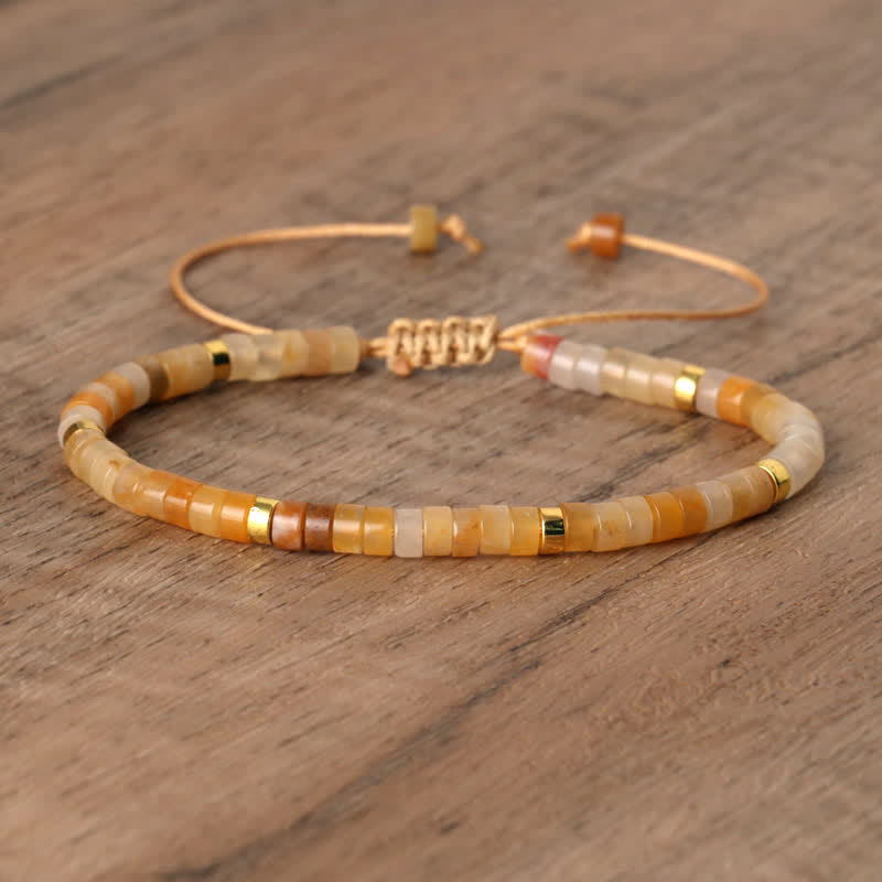Seraphina Bracelet - Braided Natural Stone Bead Design