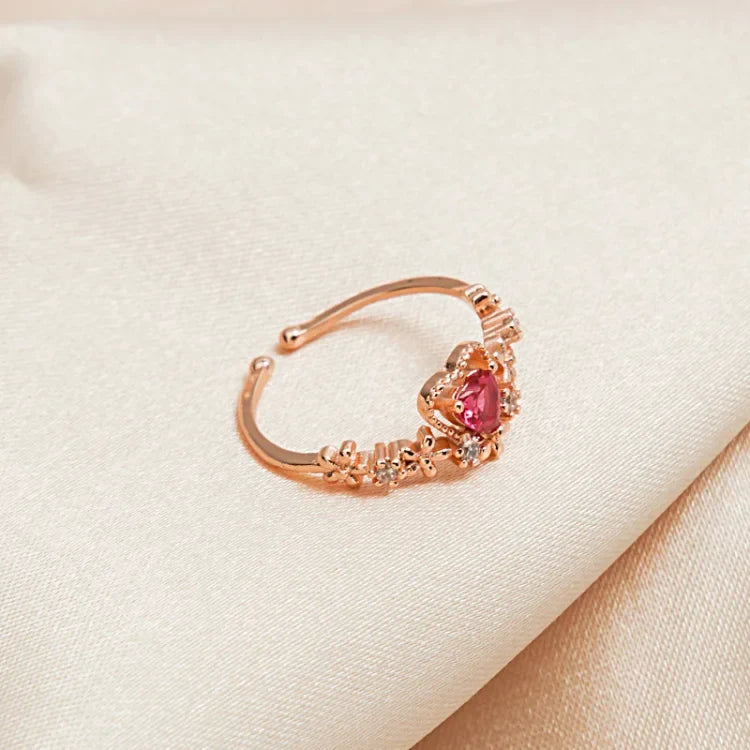 Scarlett - Red Crystal Love Ring