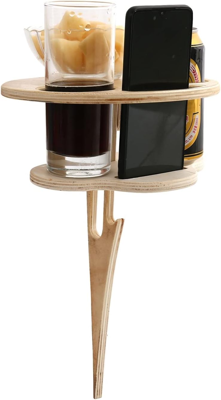 WineGlow Table - Double-Tier Portable Wine Table