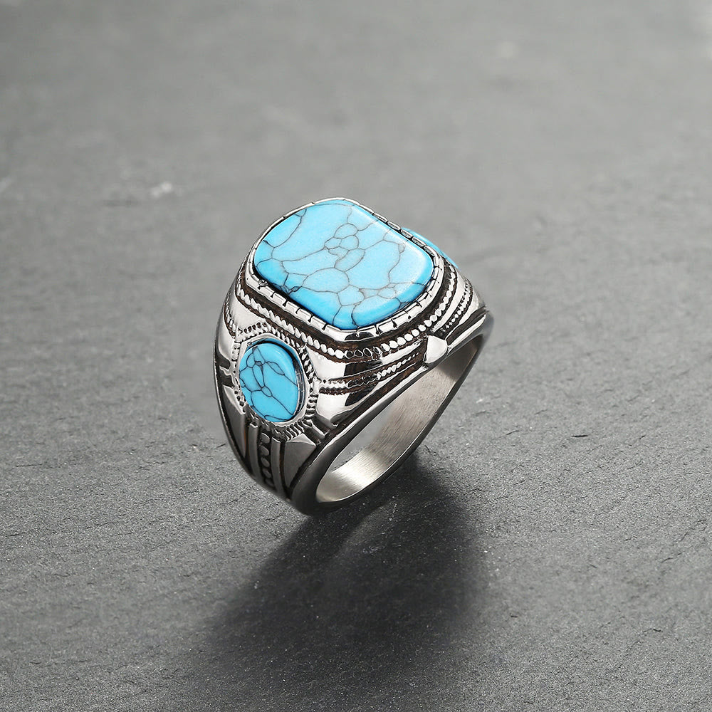Thorin - Turquoise Statement Ring for Men