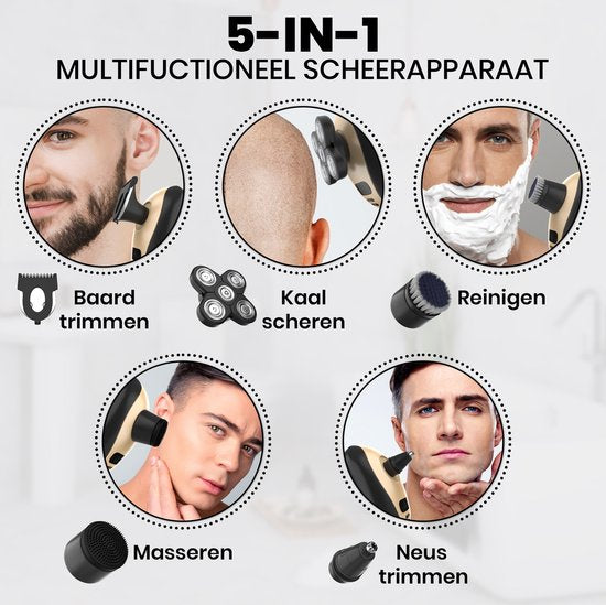 CrUndra - Rechargeable 5-in-1 Grooming And Trimming Shaver