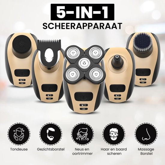 CrUndra - Rechargeable 5-in-1 Grooming And Trimming Shaver