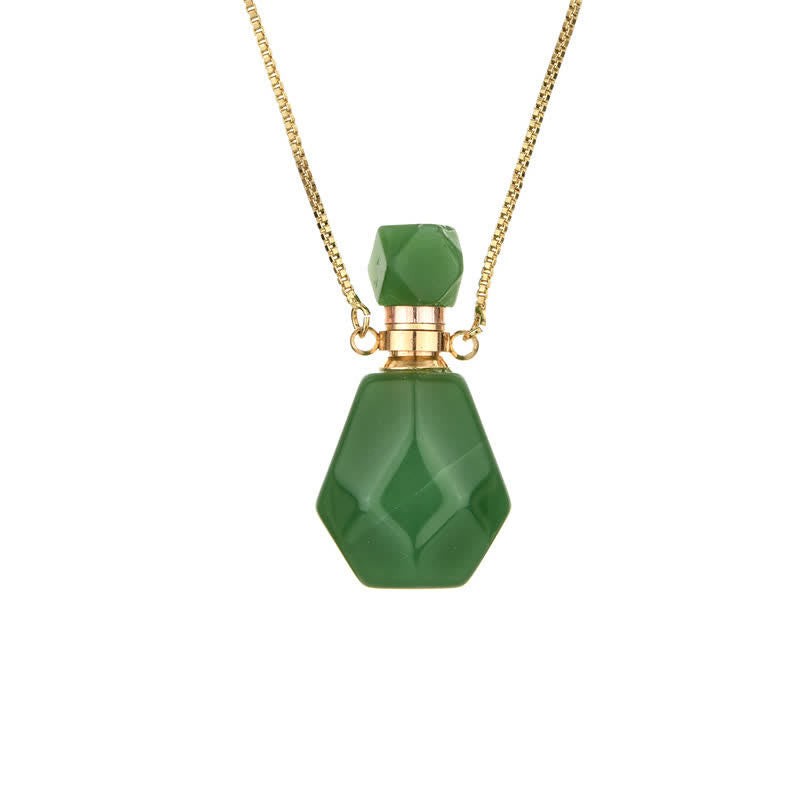 Jozelle - Iris Crystal Perfume Bottle Necklace - Refillable Fragrance Jewelry