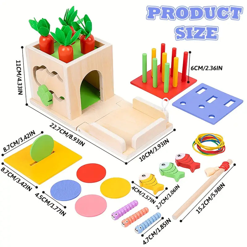 Glenrose - Wooden Sensory 8-in-1 Play Set