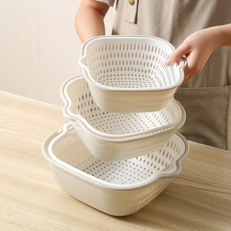 Jamera - Double-Layer Kitchen Strainer Set of 3