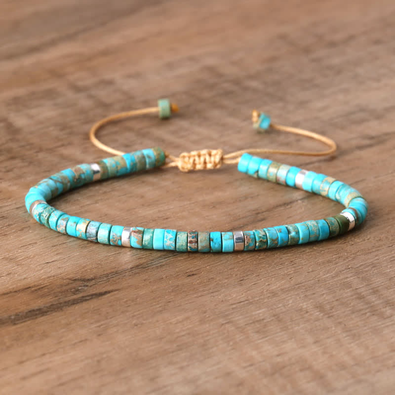 Seraphina Bracelet - Braided Natural Stone Bead Design