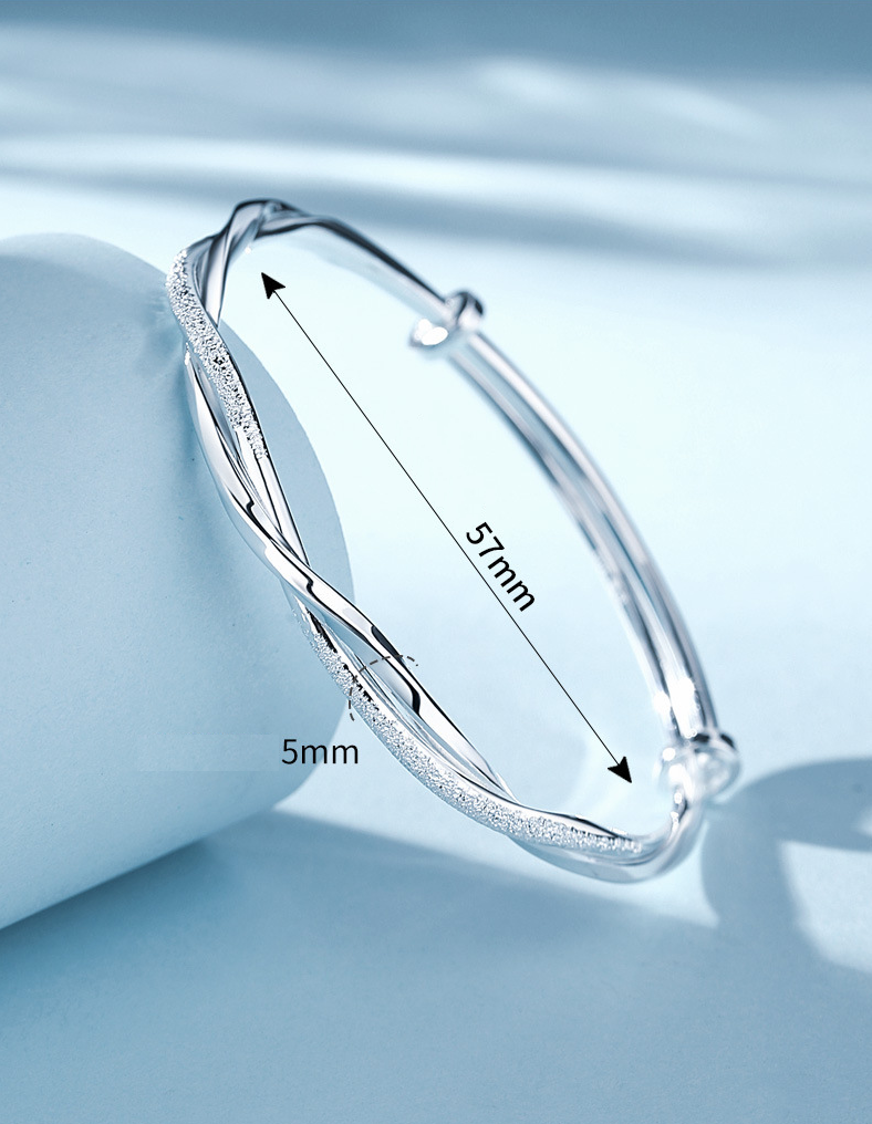 Clarwyn - Elegant Twisted Sterling Silver Bracelet