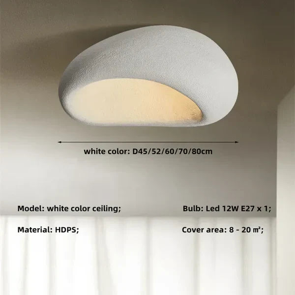 SereneAura Ceiling Light - Natural Wabi-Sabi Design for a Calm, Modern Home