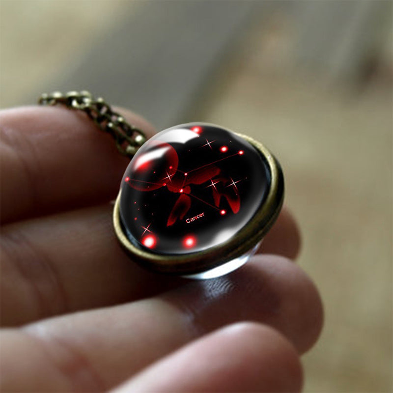 Sofia - Glass 12 Zodiac Sign Protective Pendant Necklace