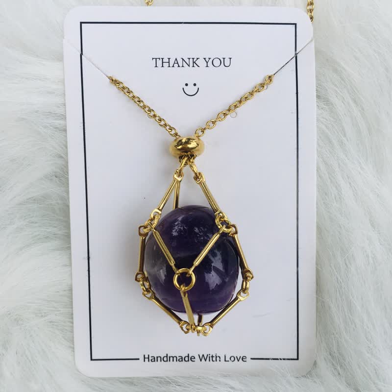 Iris - Elegant Natural Crystal Necklace