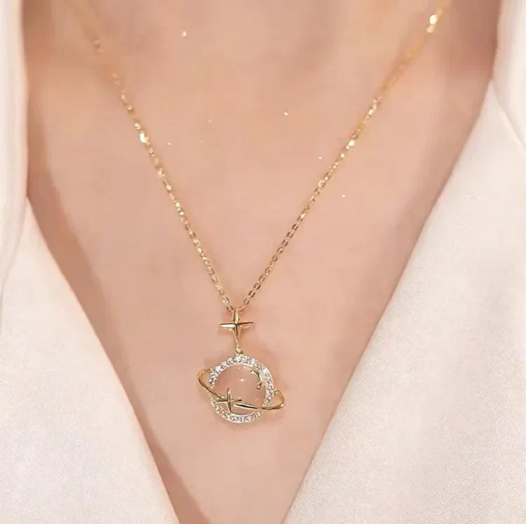 Galestria - Gold Planet Necklace