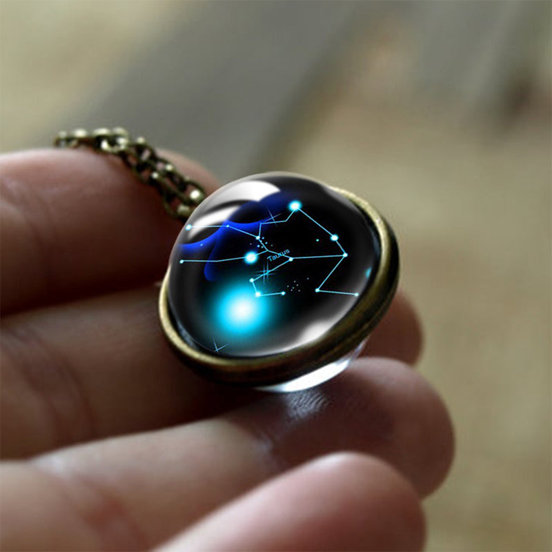 Sofia - Glass 12 Zodiac Sign Protective Pendant Necklace
