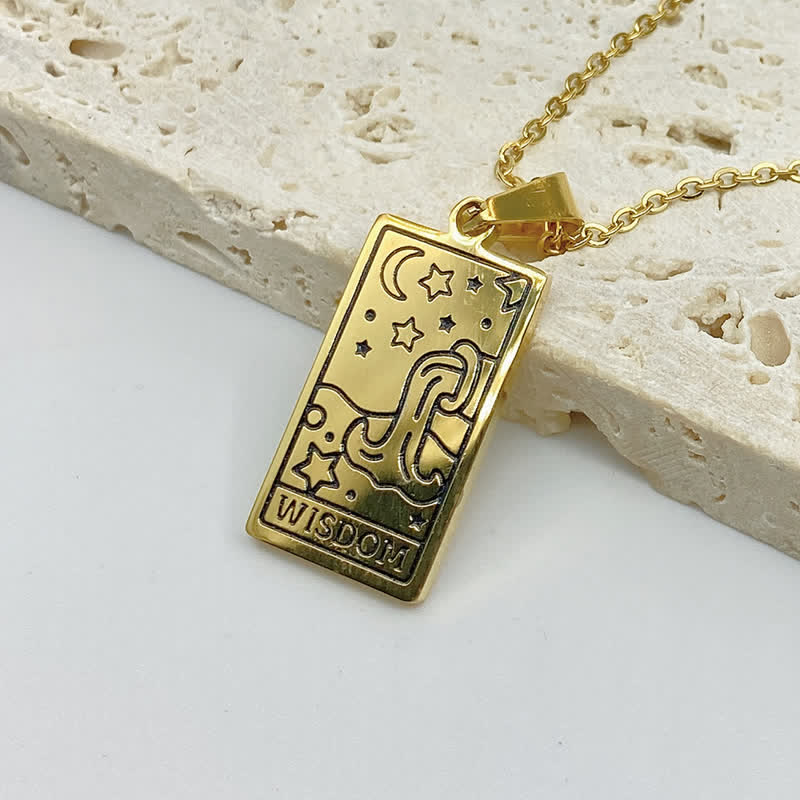 Cyrenna - Vintage Tarot Card Luck Charm Necklace