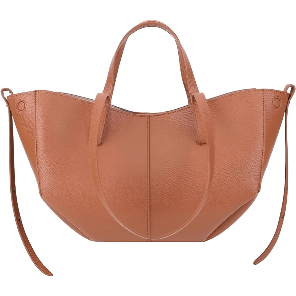LeatherCross - Structured Crossbody Bag with Top Handles