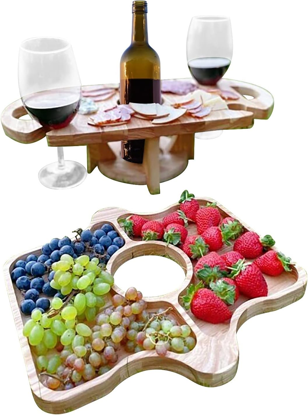 DualServe Rack - Stylish Fruit & Wine Table Rack