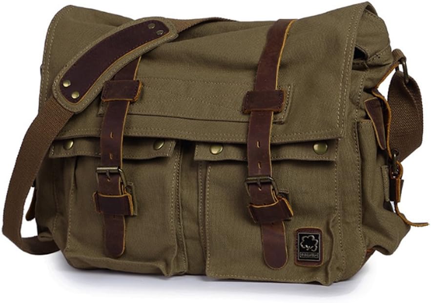 RetroCarry Bag - Vintage Canvas Shoulder Bag for Laptops
