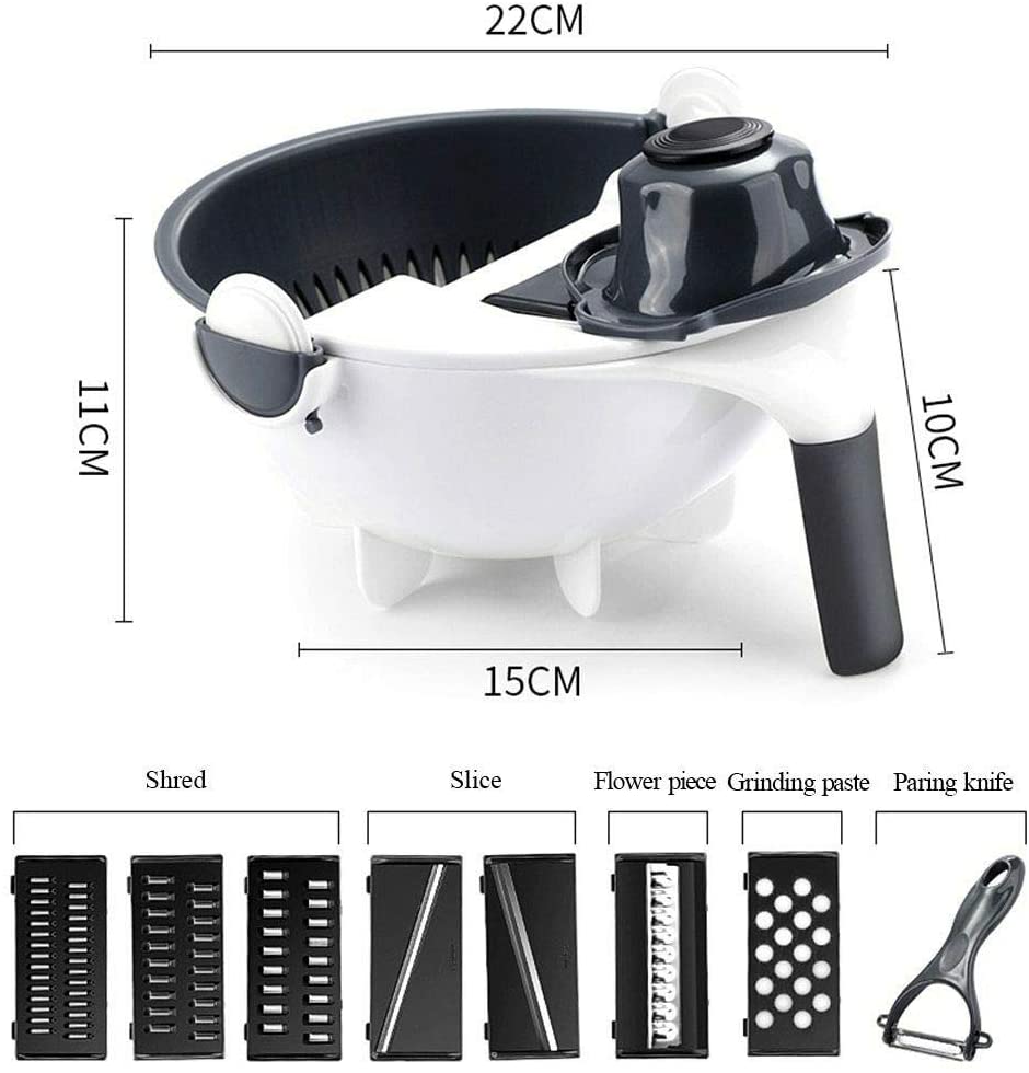 MagicChef - Multifunctional 9-in-1 Vegetable Chopper and Slicer