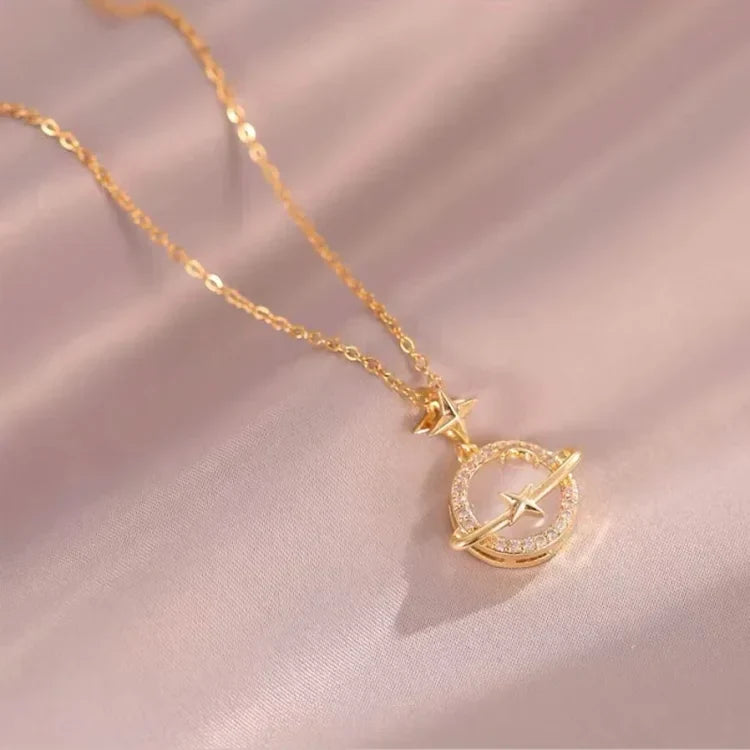 Galestria - Gold Planet Necklace