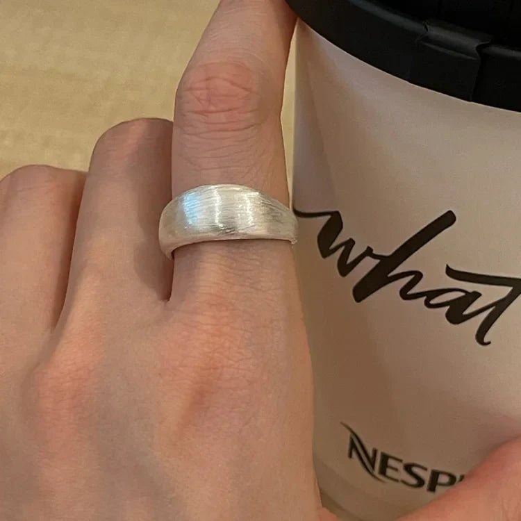 Nora - Elegant Adjustable Silver Dome Ring