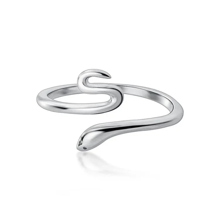 Atheris - Adjustable Sterling Silver Snake Ring