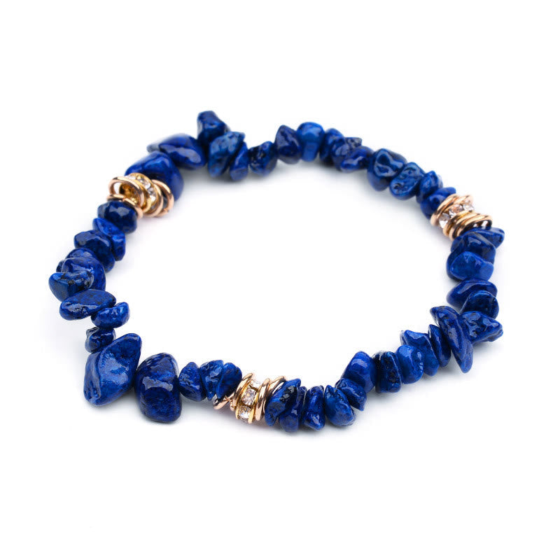 Celine - Natural Stone and Crystal Bead Bracelet